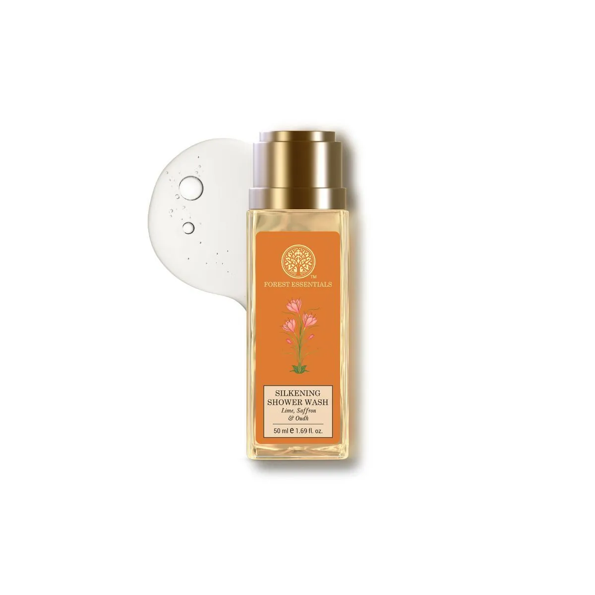 Forest Essentials Silkening Shower Wash Lime Saffron & Oudh - Image 5