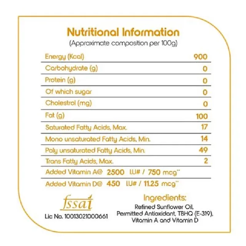 Fortune Sun Lite - Sunflower Refined Oil - Image 8