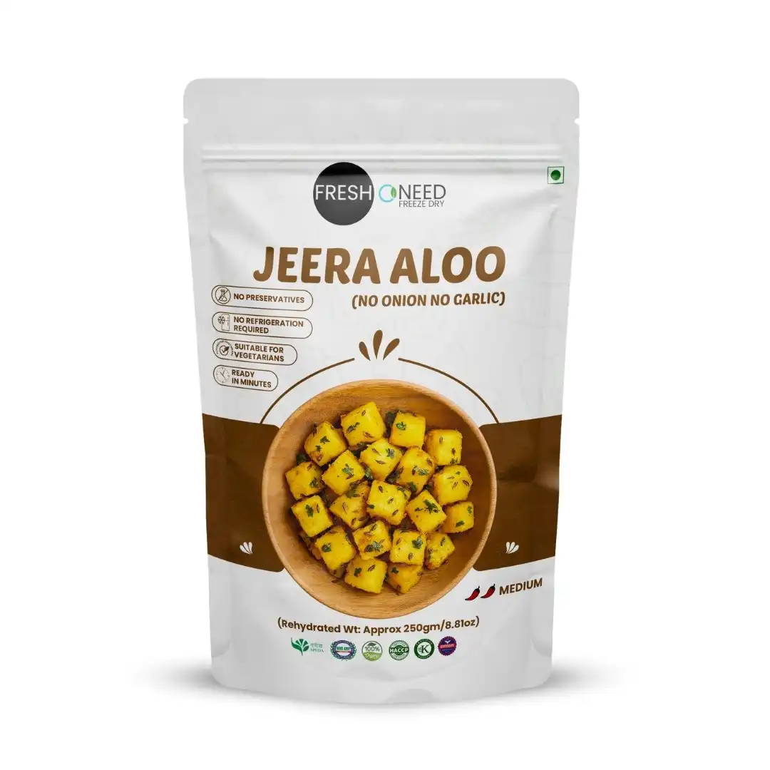 Freshoneed Jeera Aloo (Without Onion & Garlic) Freshoneed Jeera Aloo (Without Onion & Garlic)-Pack Size-250 g