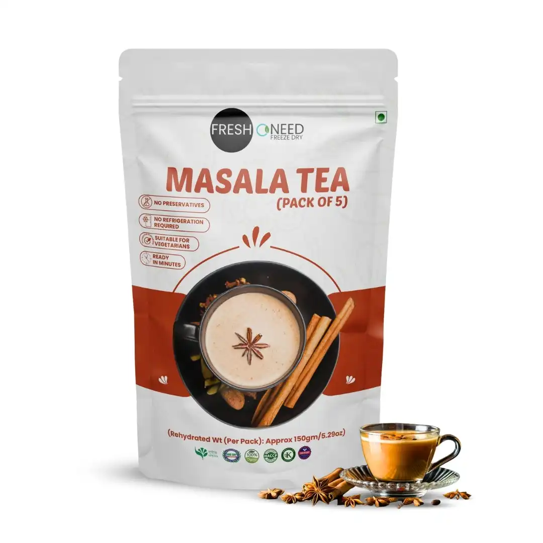 Freshoneed MASALA TEA (PACK OF - 5) ( GINGER + WHOLE SPICES ) - Image 1