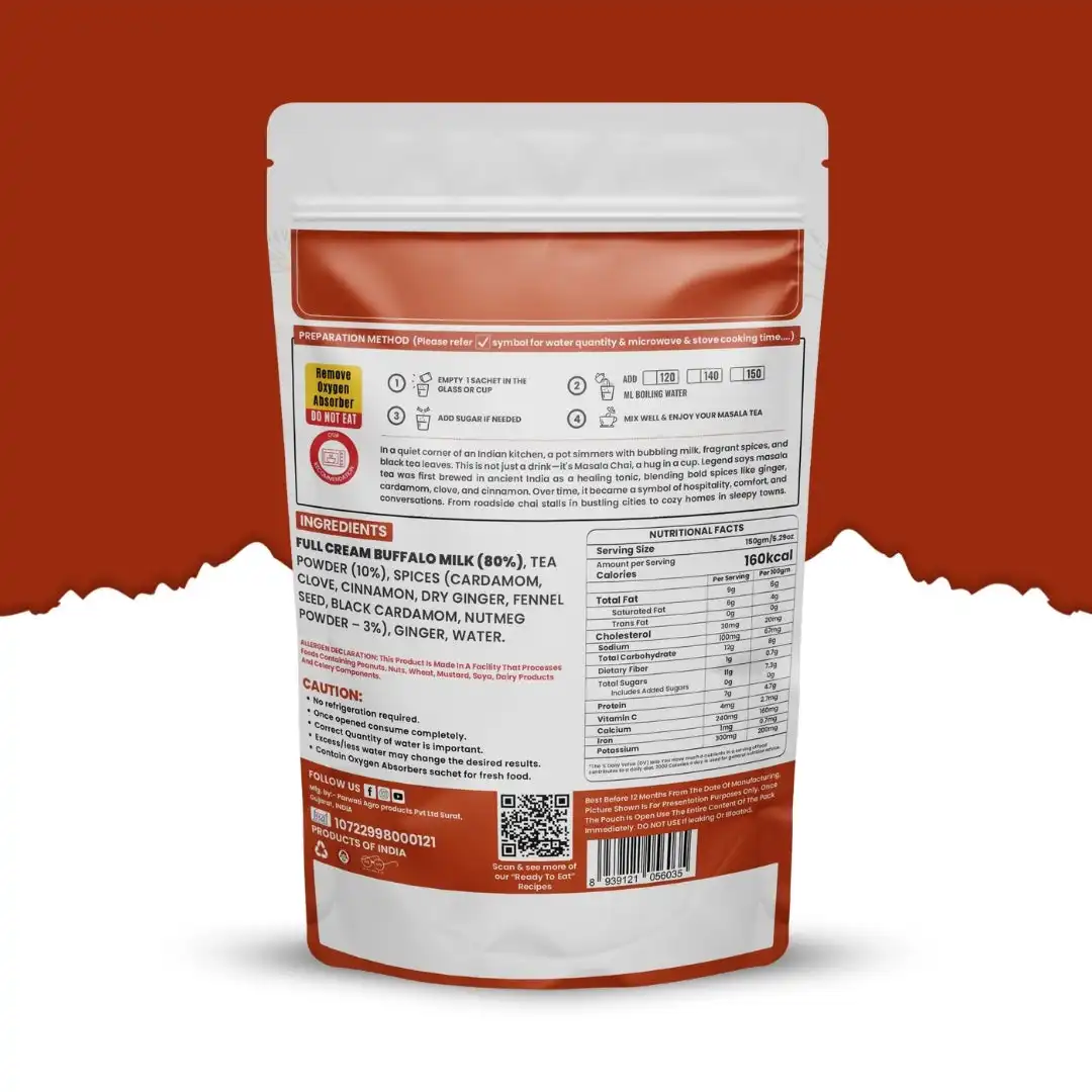 Freshoneed MASALA TEA (PACK OF - 5) ( GINGER + WHOLE SPICES ) - Image 2