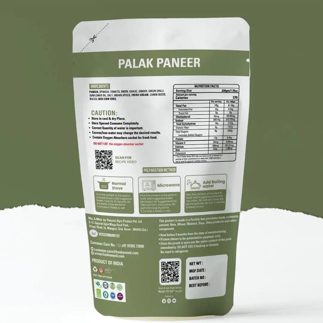 Freshoneed Palak Paneer - Image 3
