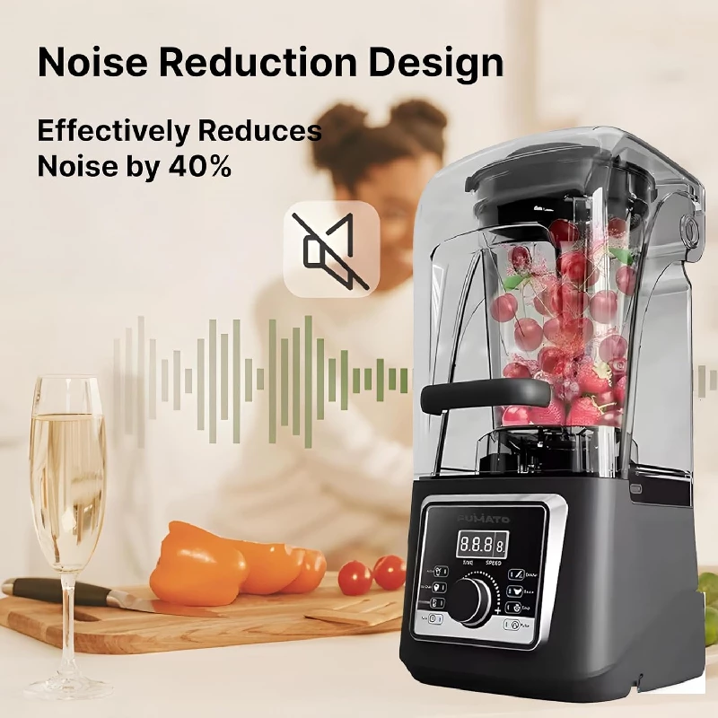 Fumato 2000 Watts Commercial Blender with Sound Shield - Image 2