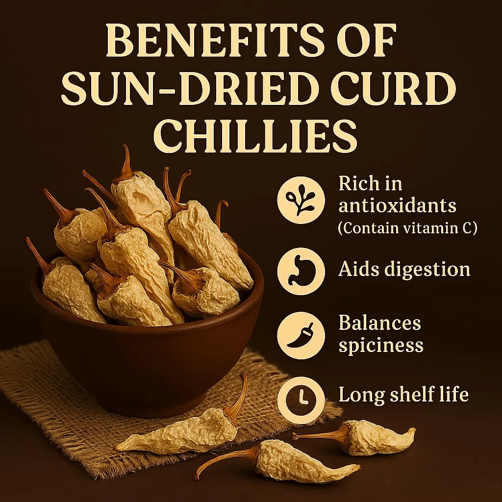 GMK Naturals Curd Dip Sun Dry Chilly (Mor Milagai Vathal) - Image 3