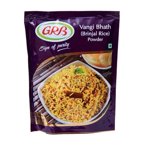 GRB Vangi Bhath (Brinjal Rice) Powder GRB Vangi Bhath (Brinjal Rice) Powder--100 g Pouch