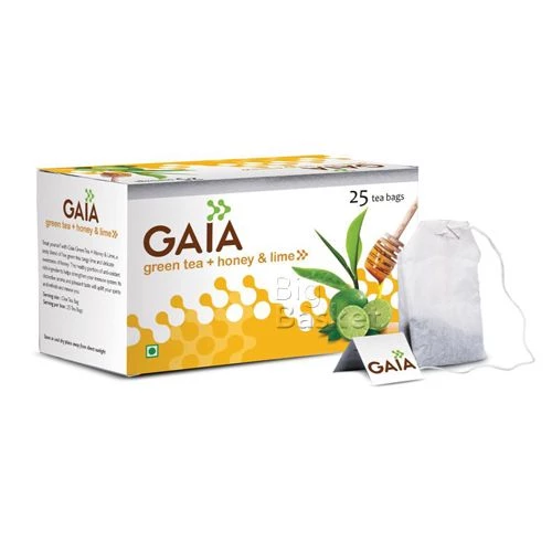 Gaia  Green Tea - Honey & Lime Gaia  Green Tea - Honey & Lime--50 g (25 Bags x 2 g each)
