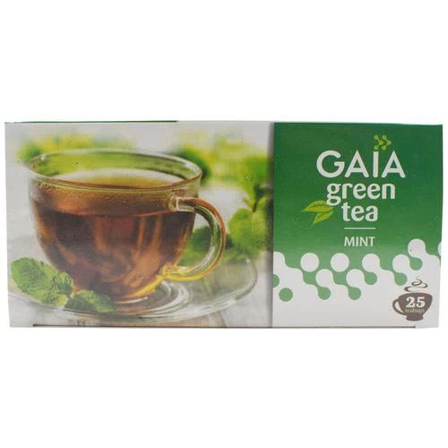 Gaia  Green Tea - Mint Gaia  Green Tea - Mint--50 g (25 Bags x 2 g each)