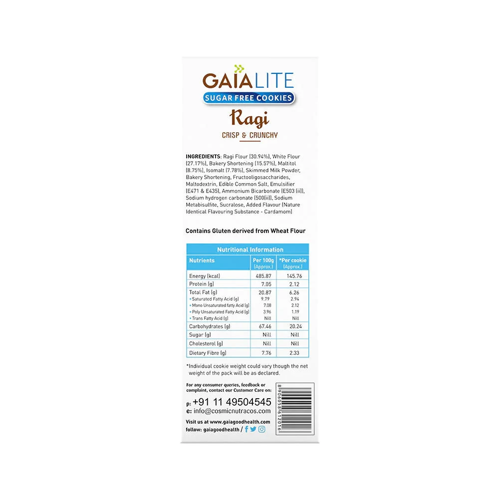 Gaia Lite Sugar Free Ragi Cookies - Image 2