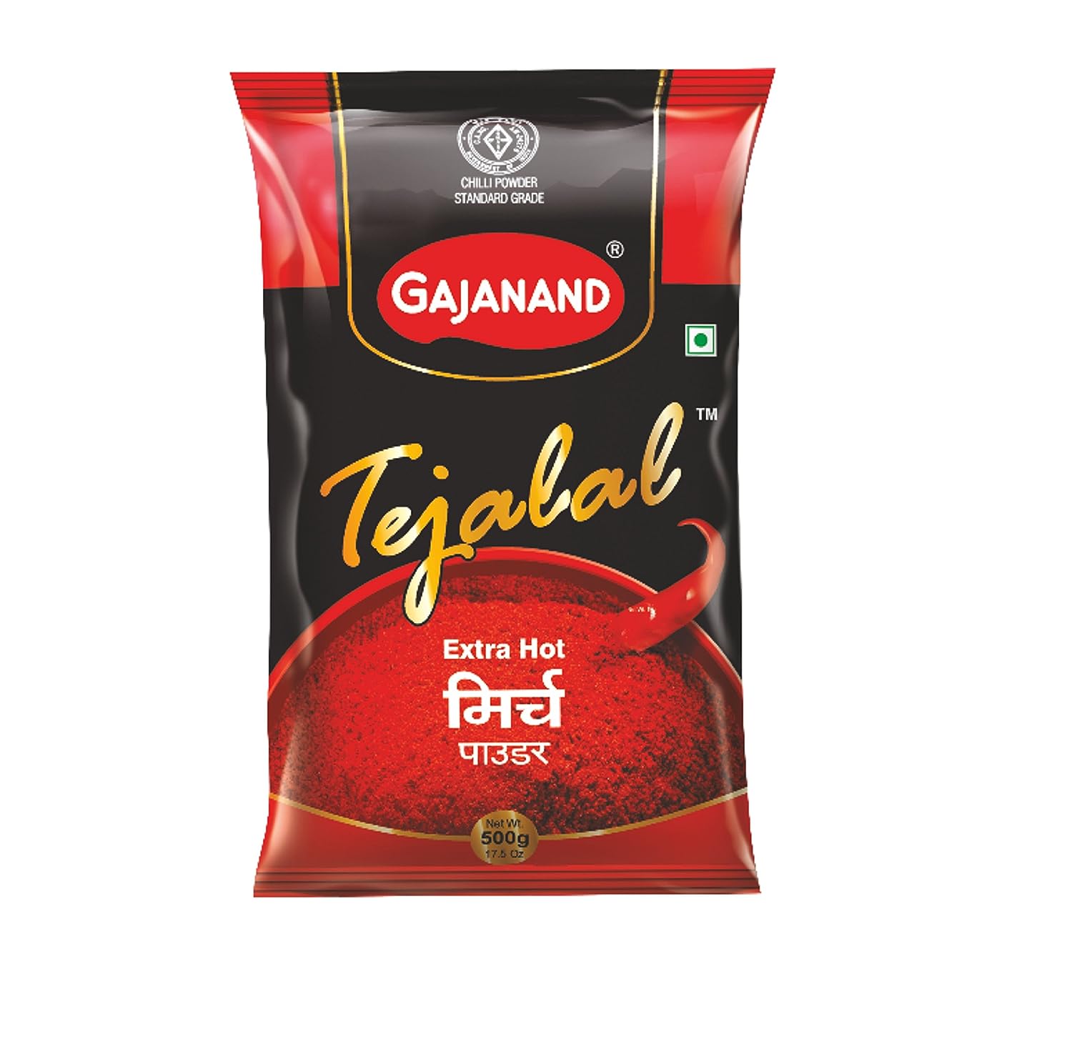 Gajanand Tejalal Extra Hot Chilli Powder Gajanand Tejalal Extra Hot Chilli Powder-pack size-500 gm