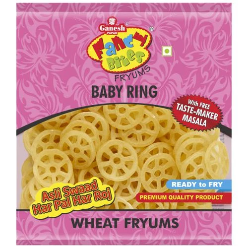 Ganesh Papad Fancy Bites Fryums - Baby Ring Ganesh Papad Fancy Bites Fryums - Baby Ring--150 g Pouch