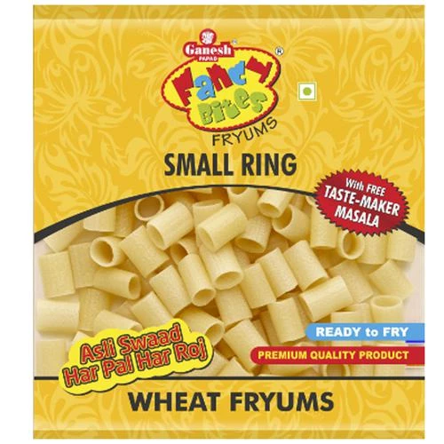 Ganesh Papad Fancy Bites Fryums - Small Ring Ganesh Papad Fancy Bites Fryums - Small Ring--150 g Pouch