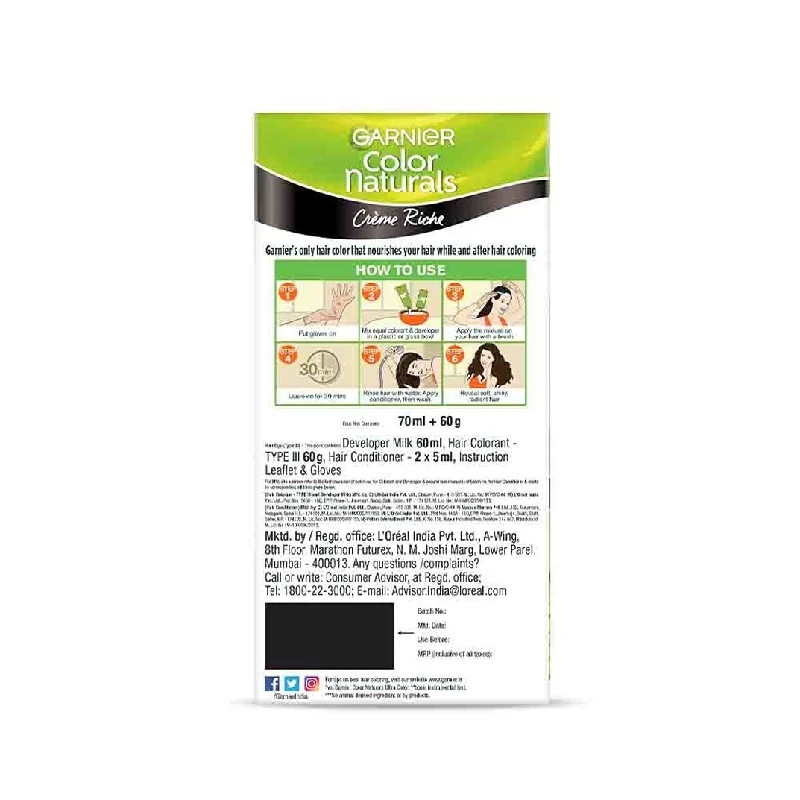 Garnier Hair Colouring Creme Shade 3 Darkest Brown - Image 6