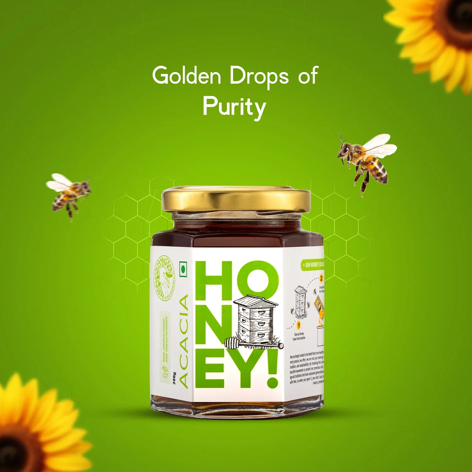 Gir Organic Acacia Honey - Image 2