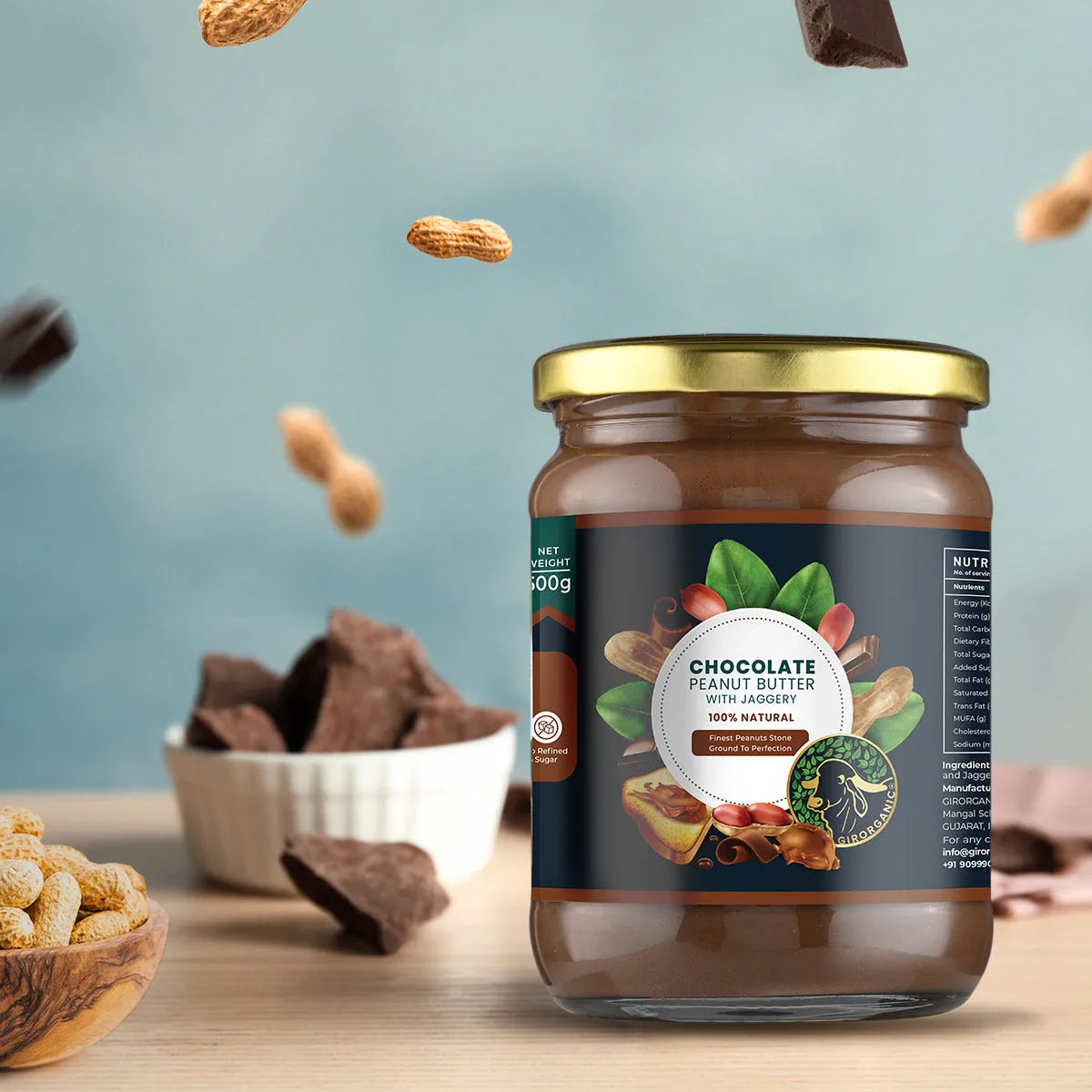 Gir Organic Chocolate Peanut Butter with Jaggery - Image 3