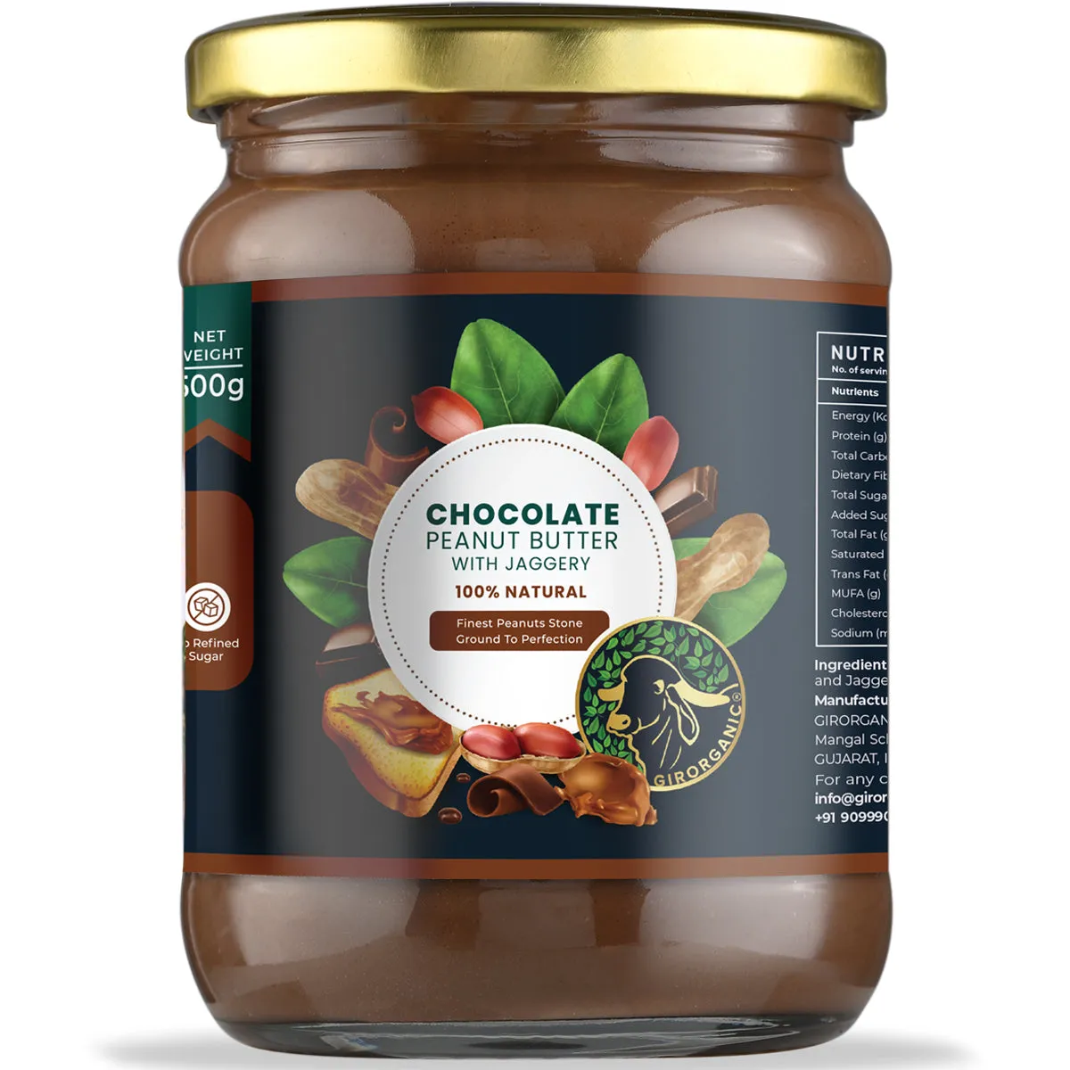Gir Organic Chocolate Peanut Butter with Jaggery - Image 4