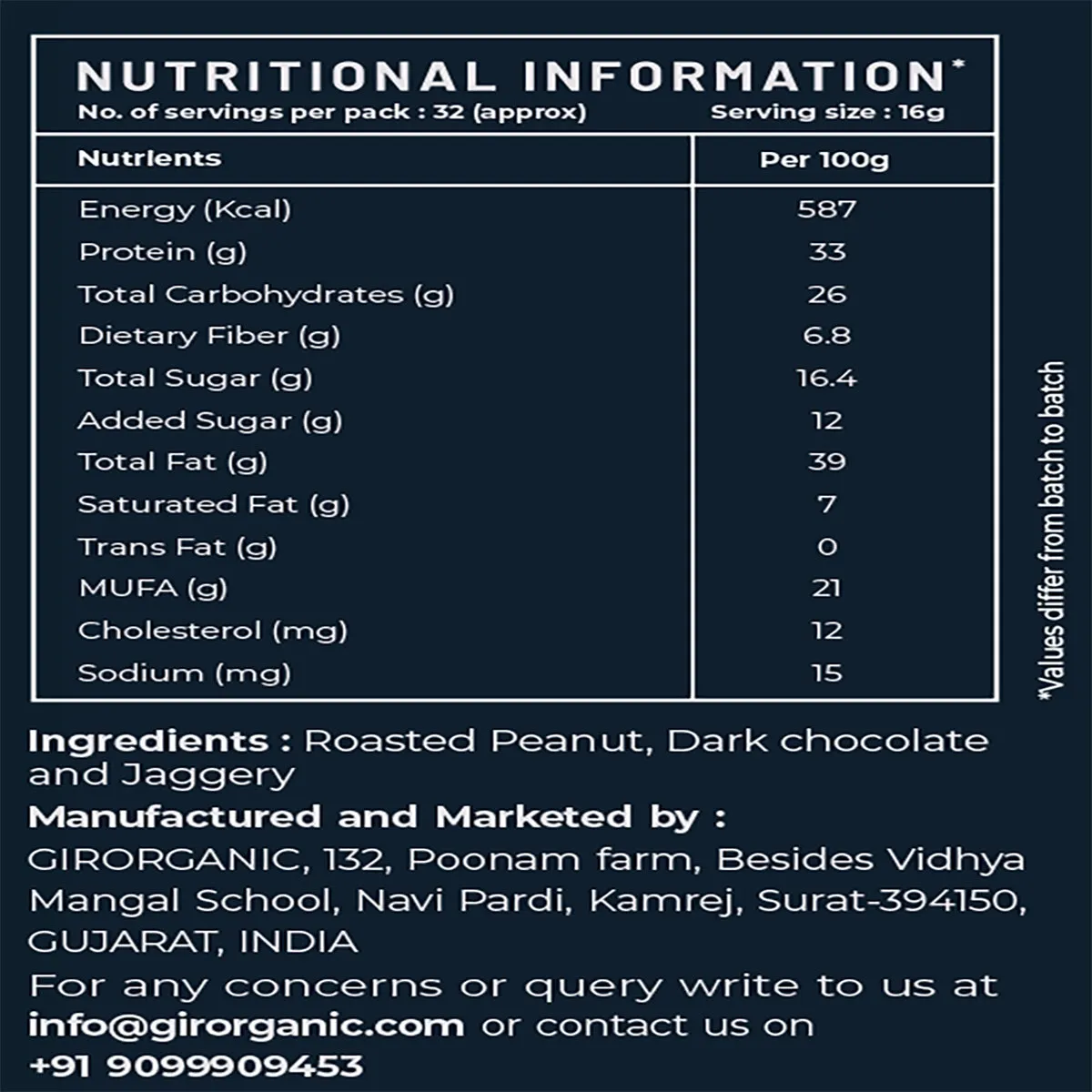 Gir Organic Chocolate Peanut Butter with Jaggery - Image 5
