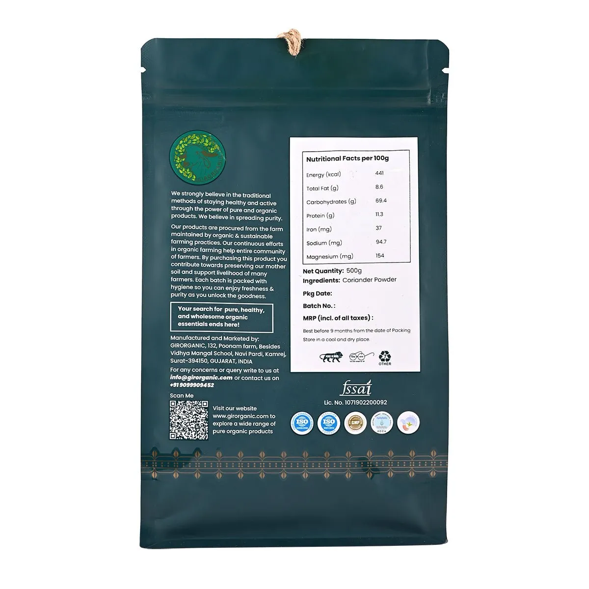 Gir Organic Coriander Powder Stone Ground - Image 11