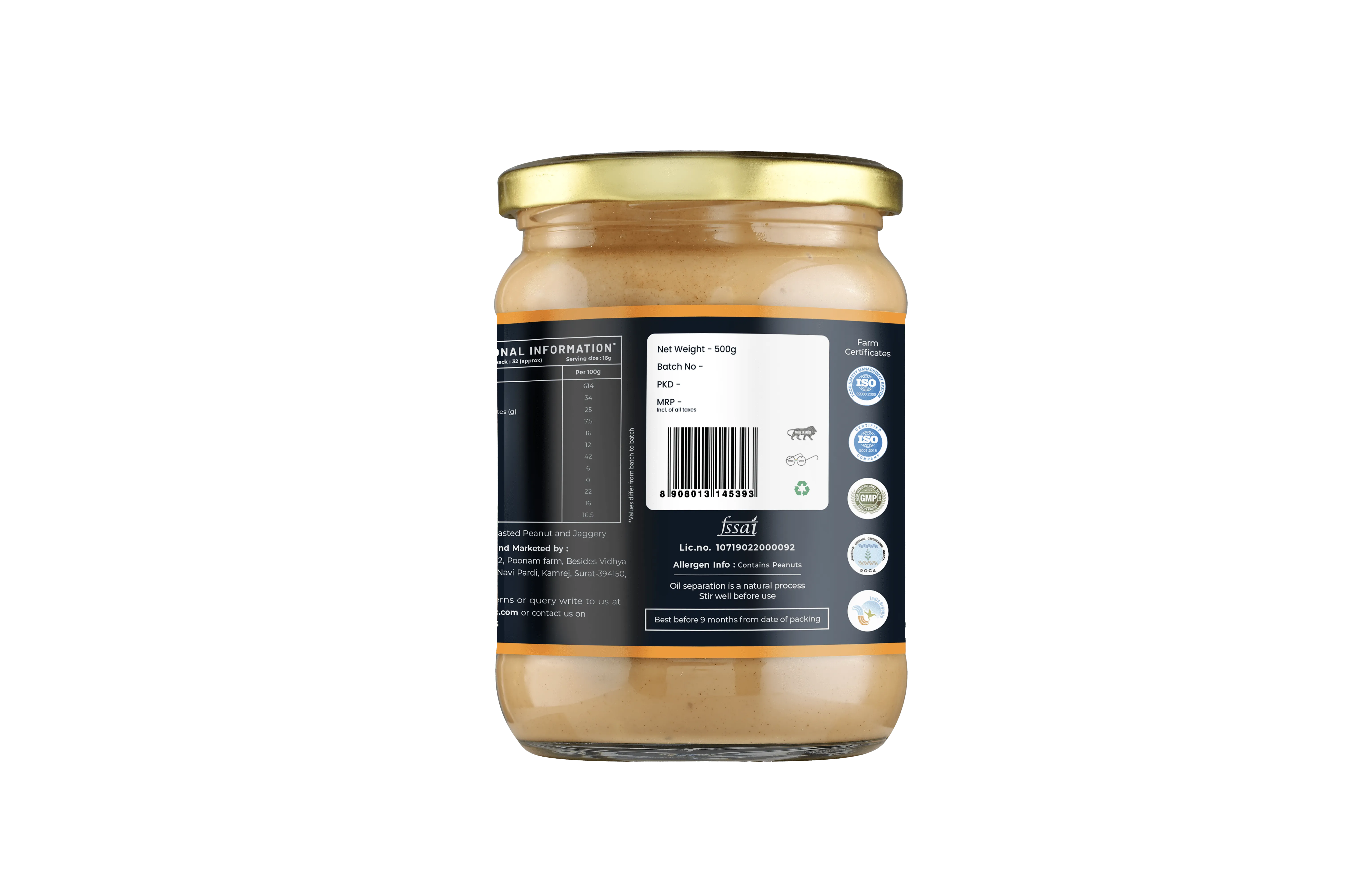 Gir Organic Creamy Peanut Butter with Jaggery - Image 3