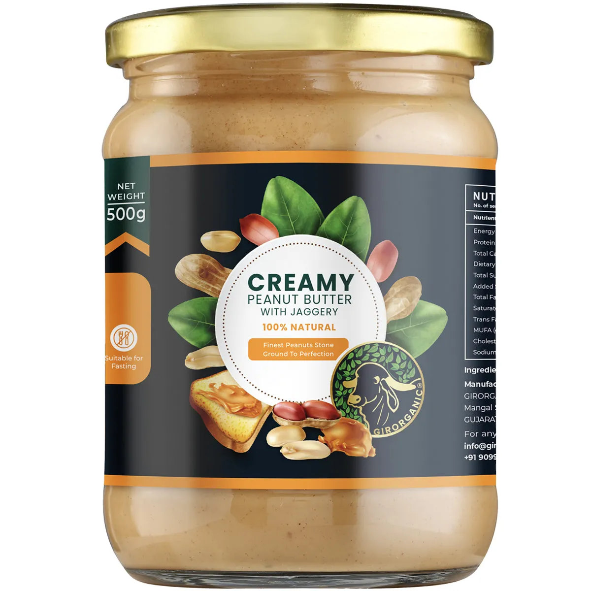 Gir Organic Creamy Peanut Butter with Jaggery - Image 5