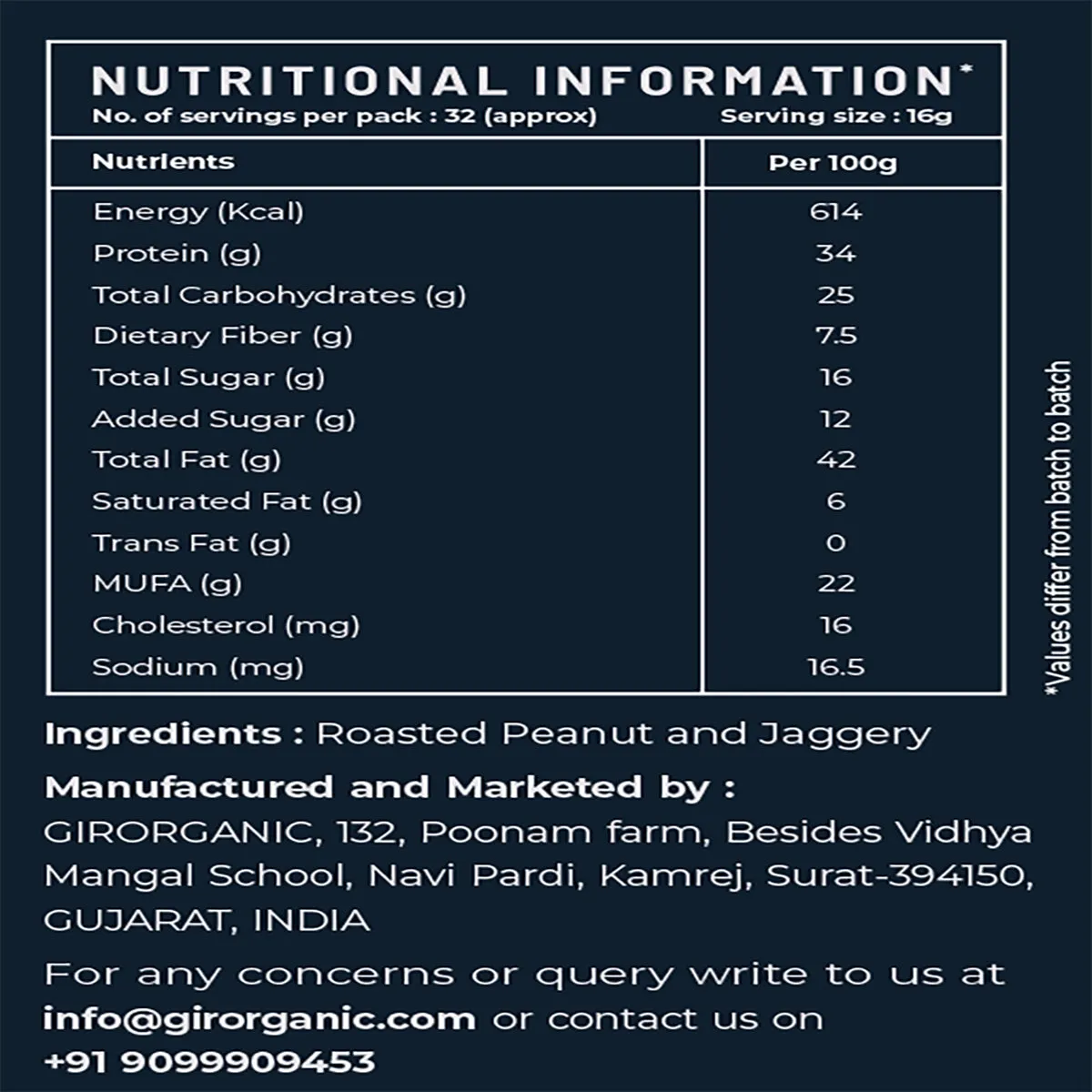 Gir Organic Creamy Peanut Butter with Jaggery - Image 6
