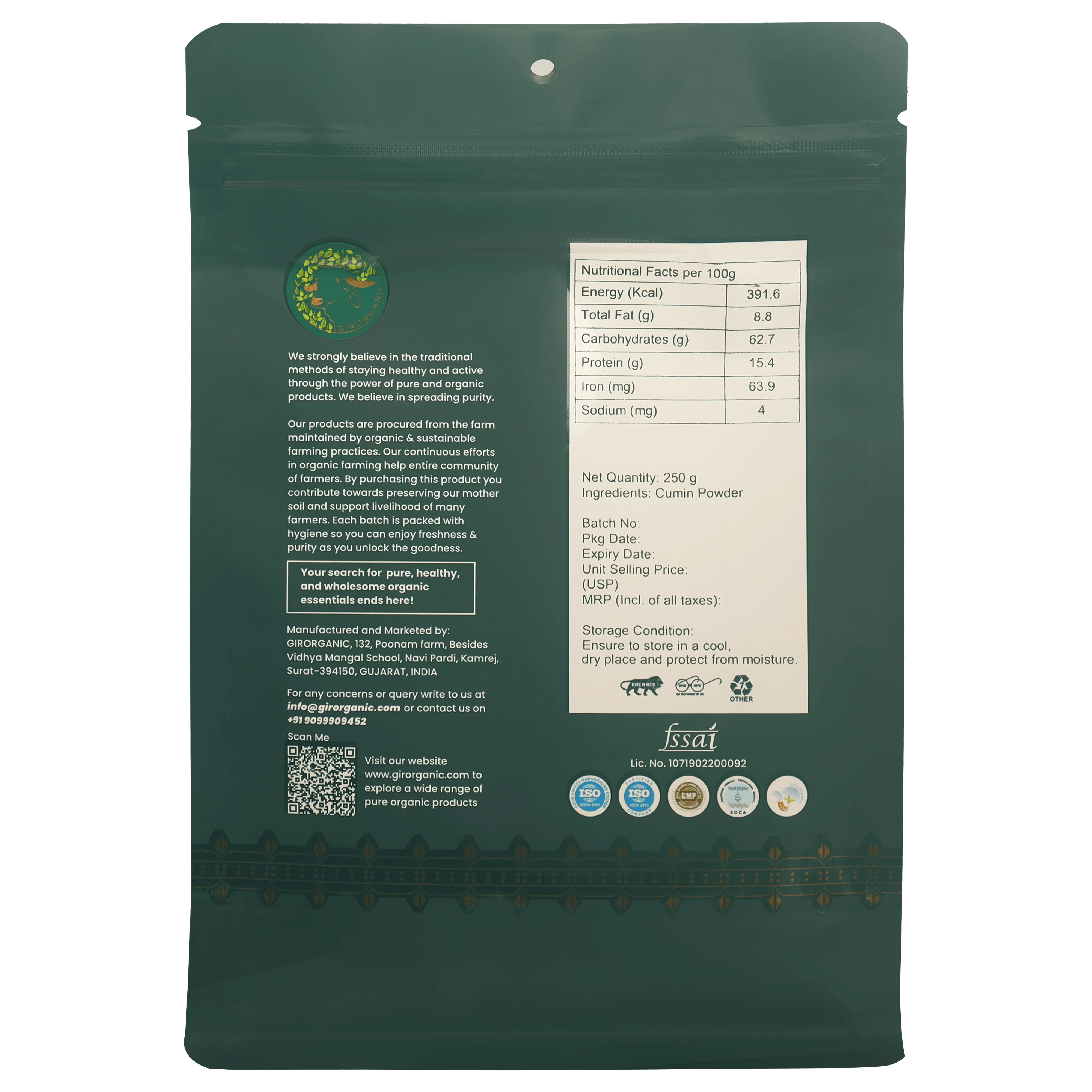 Gir Organic Cumin Powder Stone Ground - Image 5