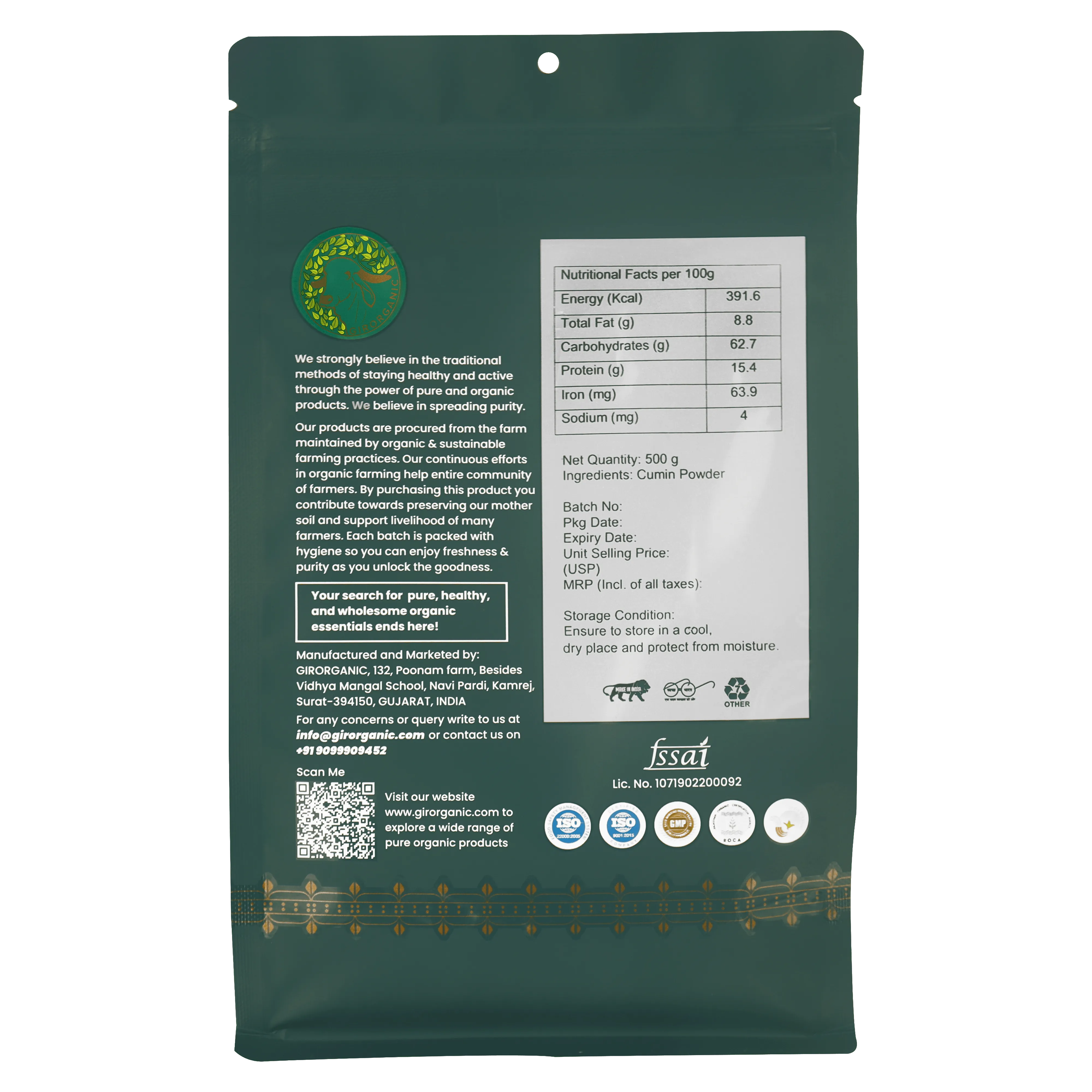 Gir Organic Cumin Powder Stone Ground - Image 6