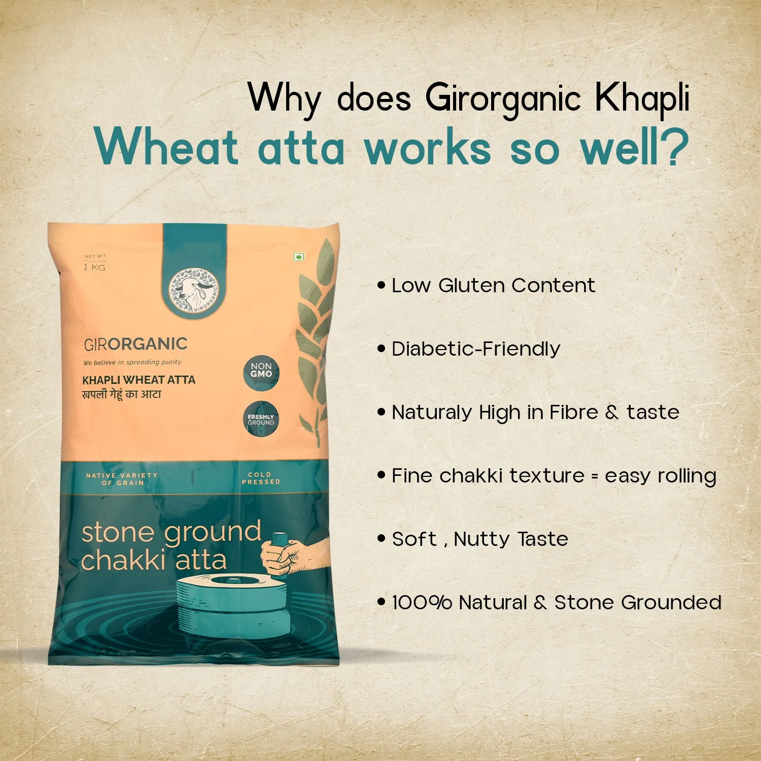 Gir Organic Khapli Wheat Atta - Image 14