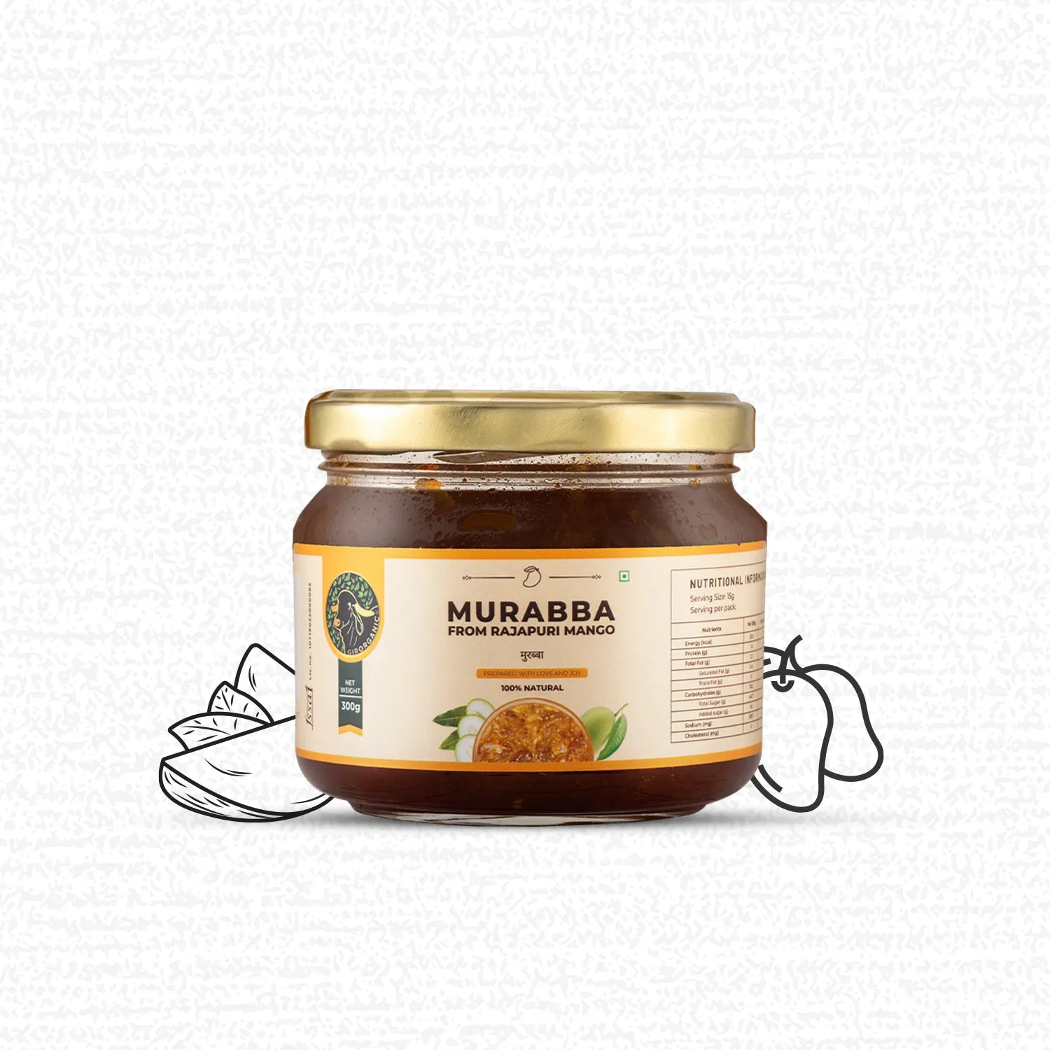 Gir Organic Mango Murabba Gir Organic Mango Murabba-Pack Size-300 g