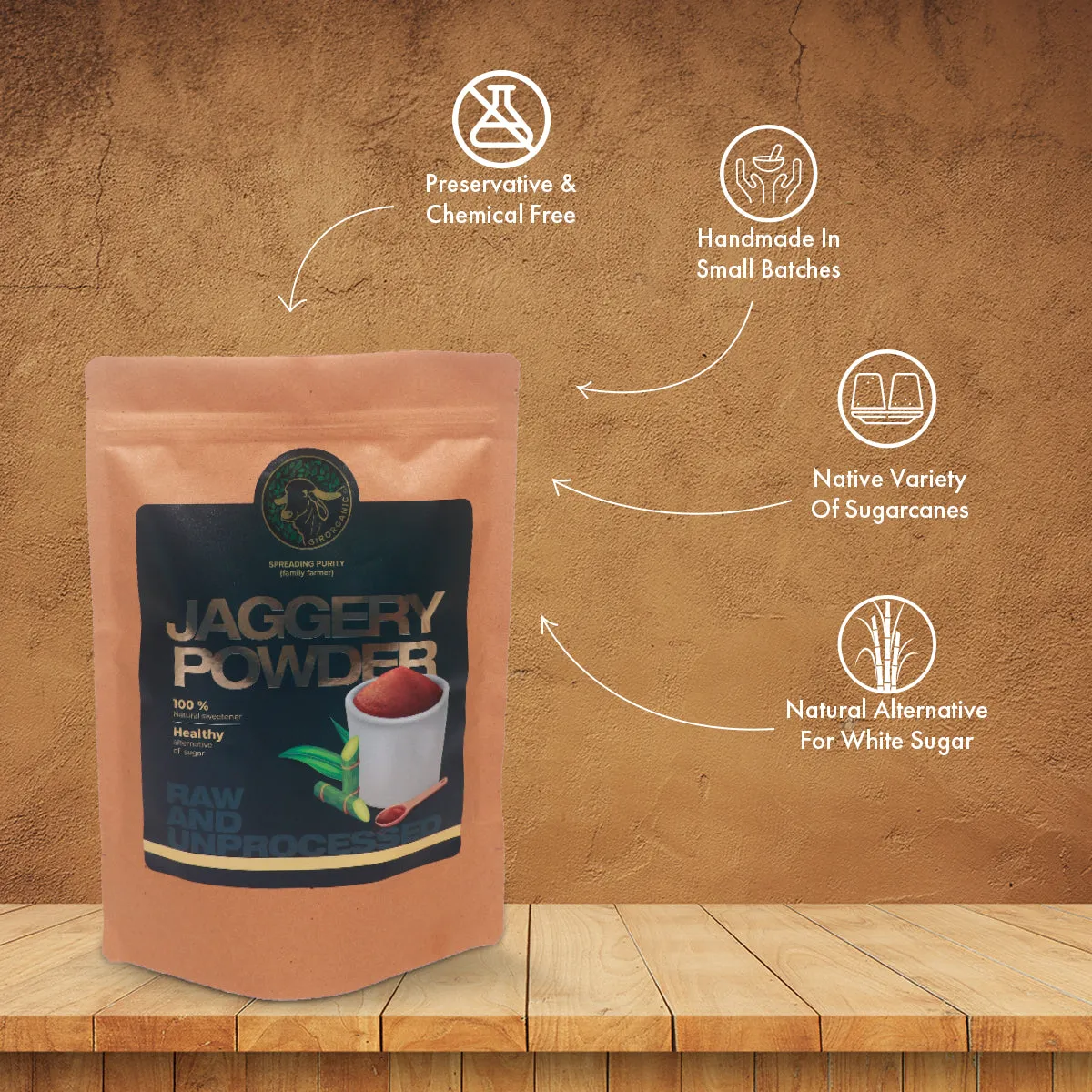 Gir Organic Raw Jaggery Powder - Image 19
