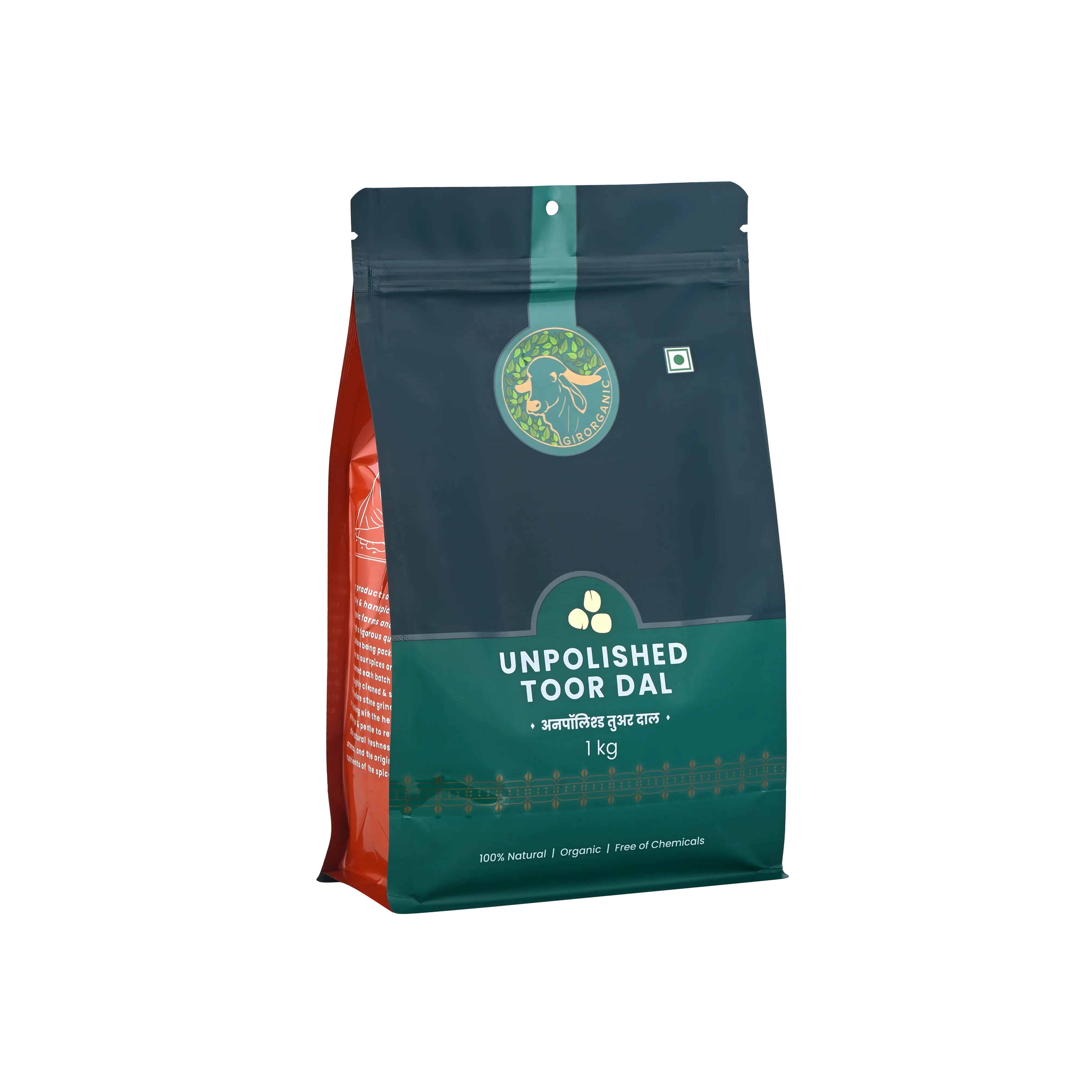 Gir Organic Toor Dal - Unpolished Gir Organic Toor Dal - Unpolished-Pack Size-1000 g