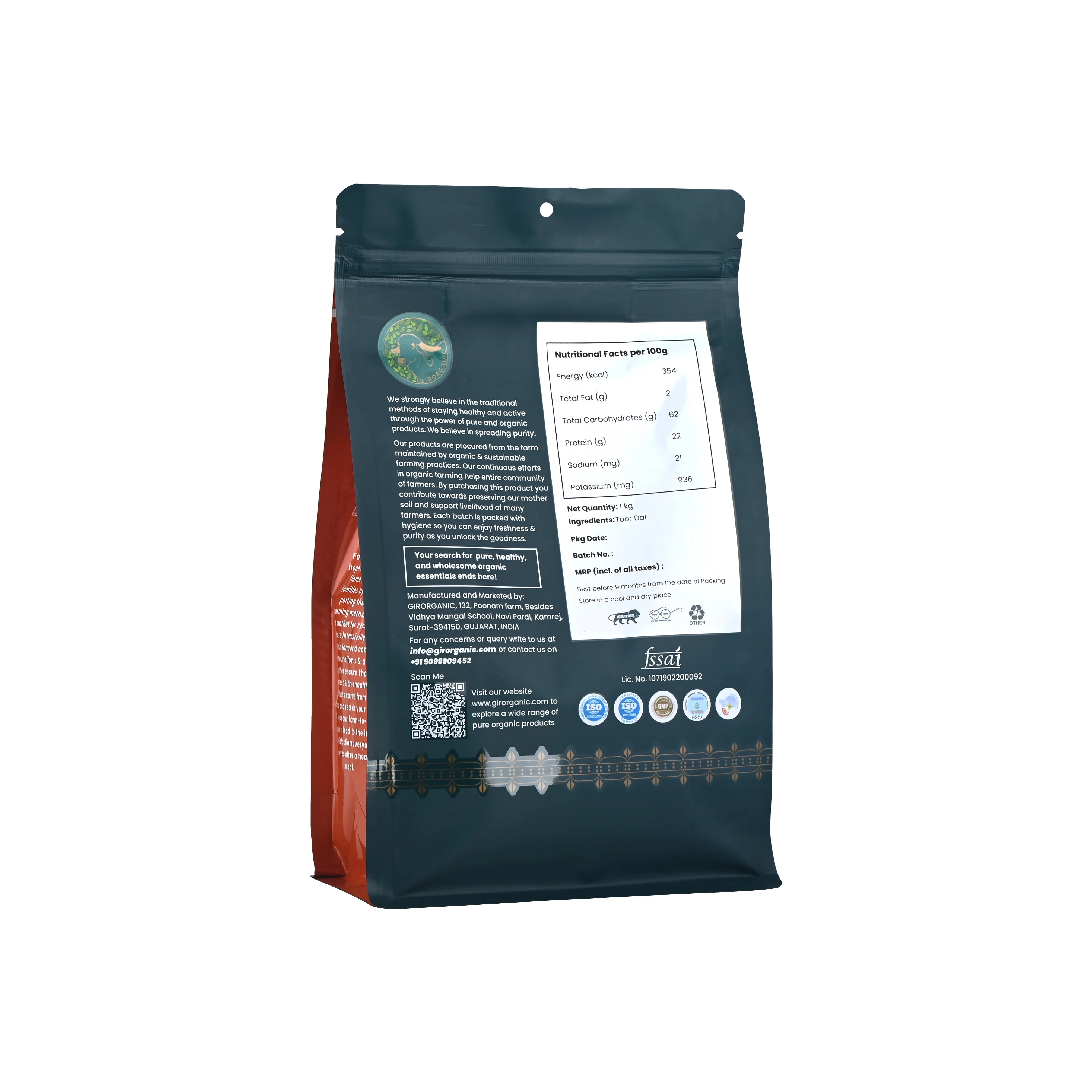 Gir Organic Toor Dal - Unpolished - Image 2
