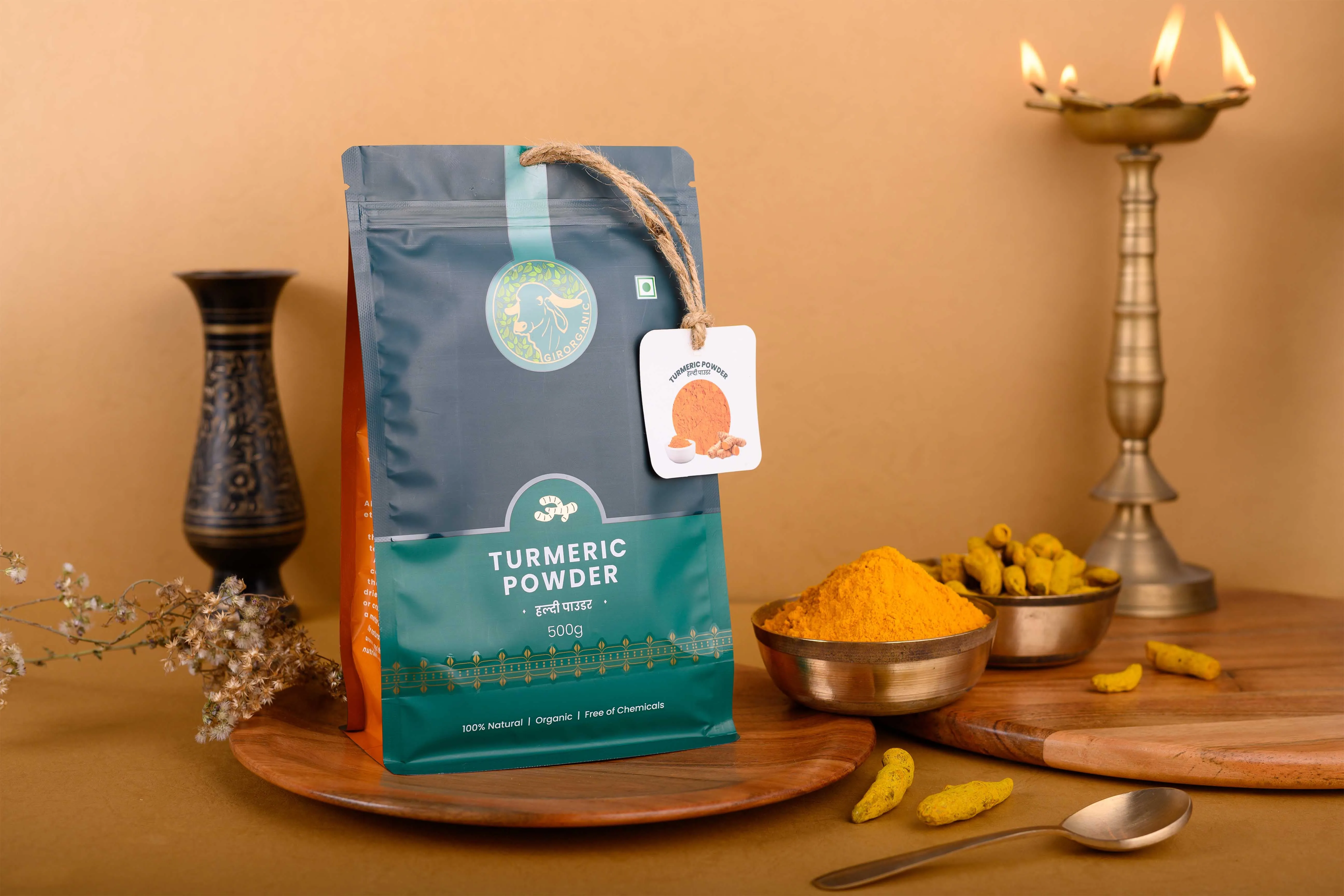 Gir Organic Turmeric Powder Stone Ground - Image 12