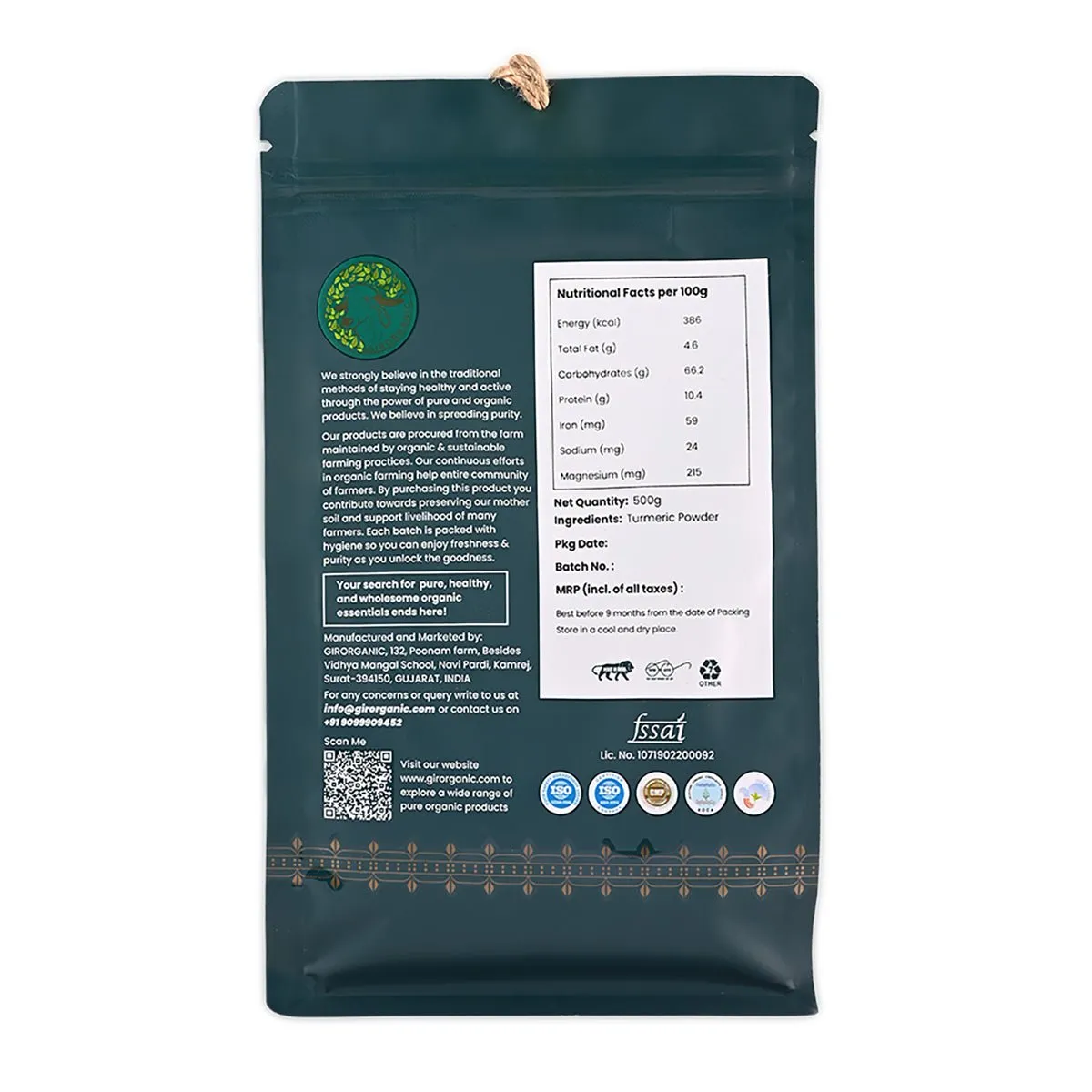 Gir Organic Turmeric Powder Stone Ground - Image 15