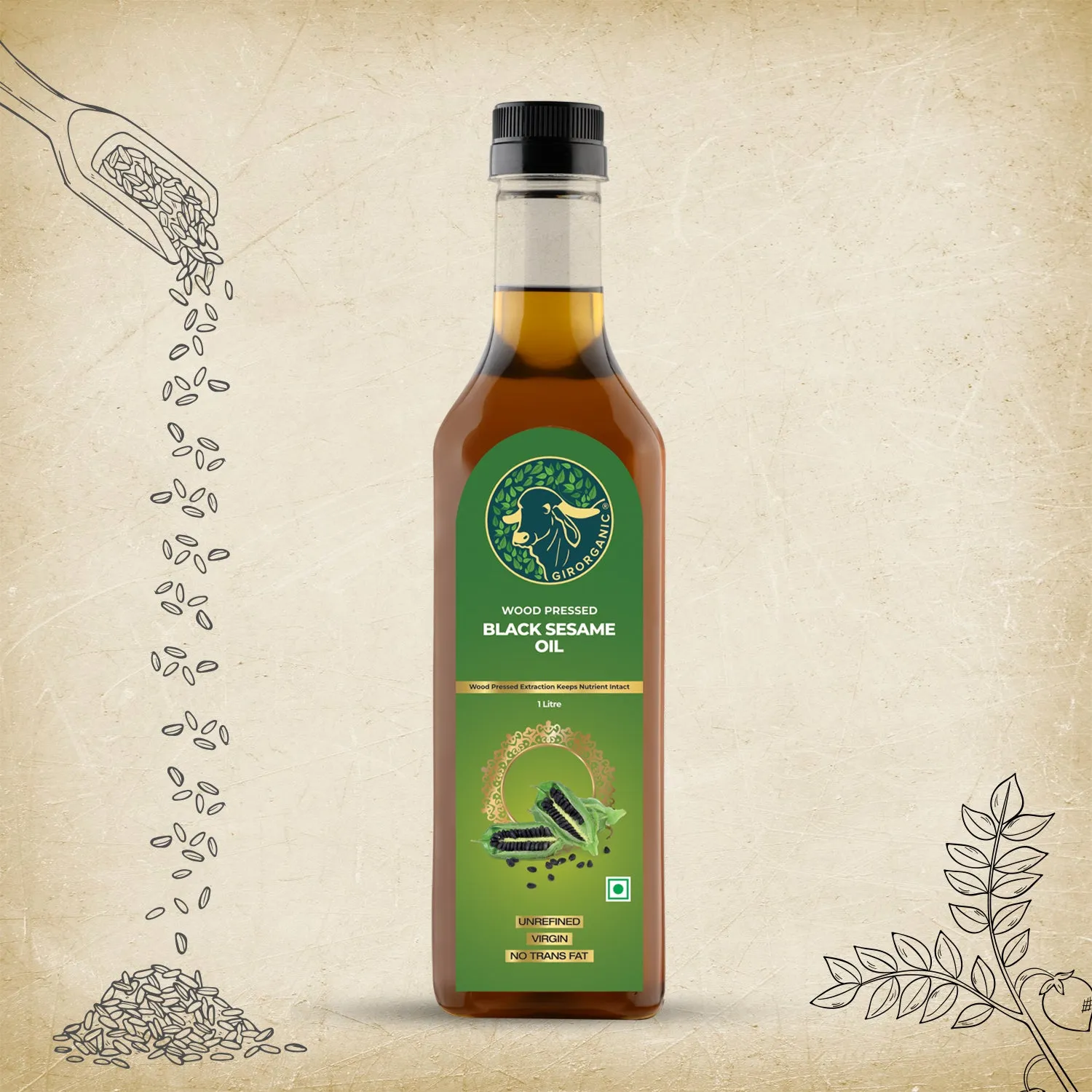 Gir Organic Wood Press Black Sesame Oil - Image 5