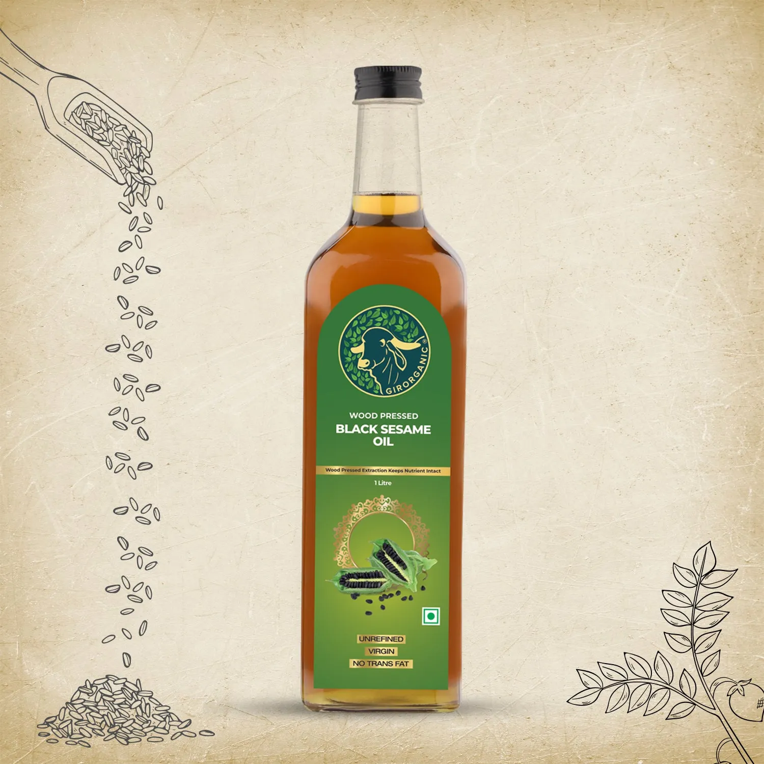 Gir Organic Wood Press Black Sesame Oil - Image 9