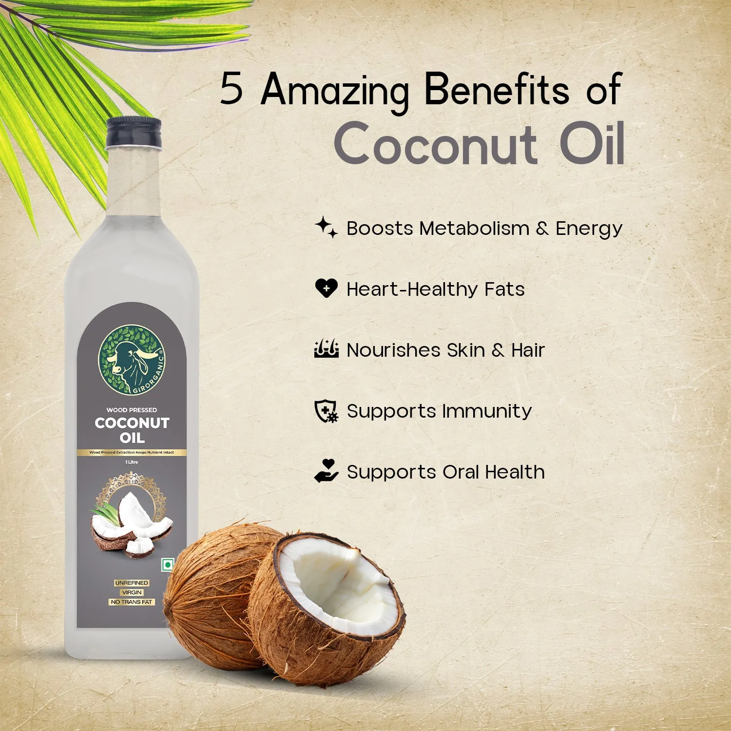 Gir Organic Wood Pressed Coconut Oil - Image 10