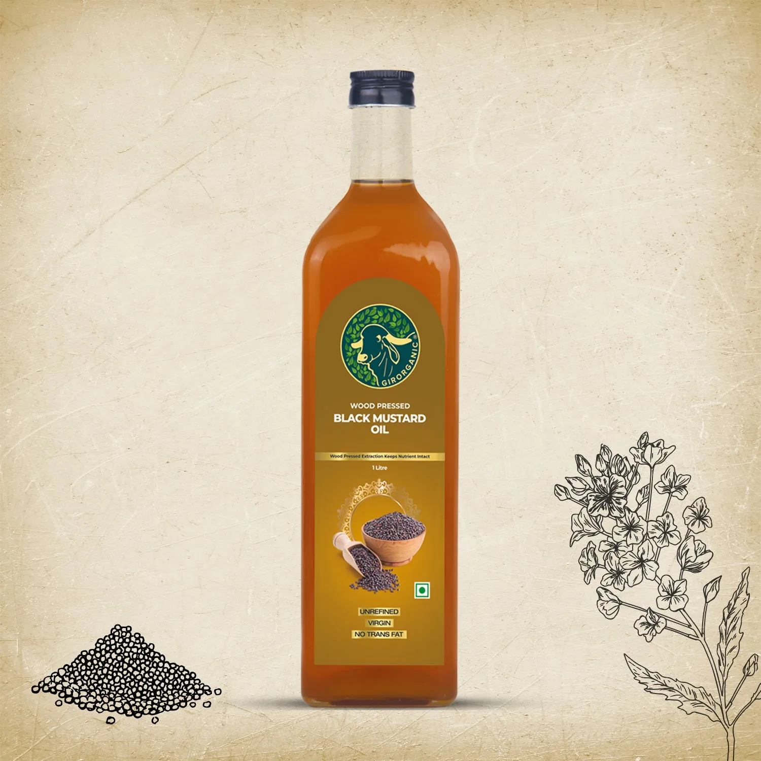 Gir Organic Wood Pressed Virgin Black Mustard Oil - Image 10