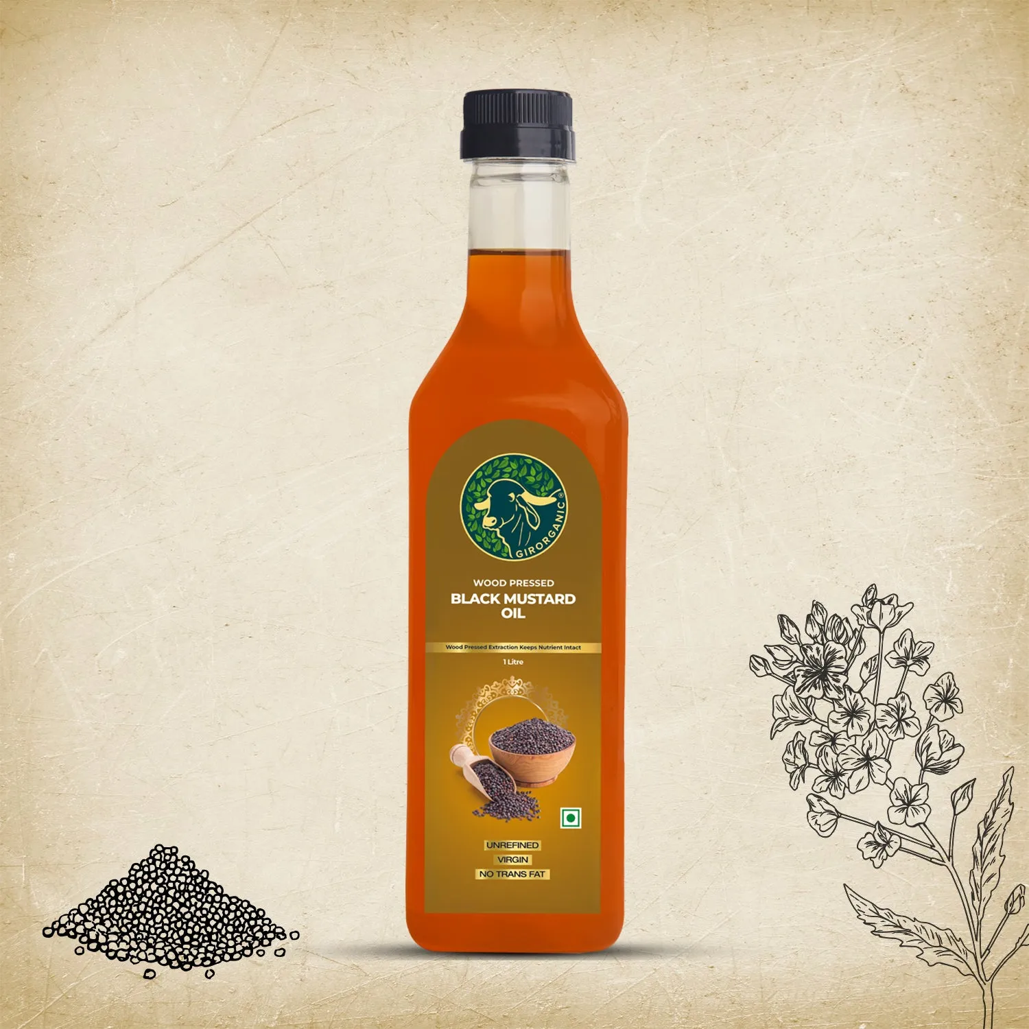 Gir Organic Wood Pressed Virgin Black Mustard Oil - Image 6