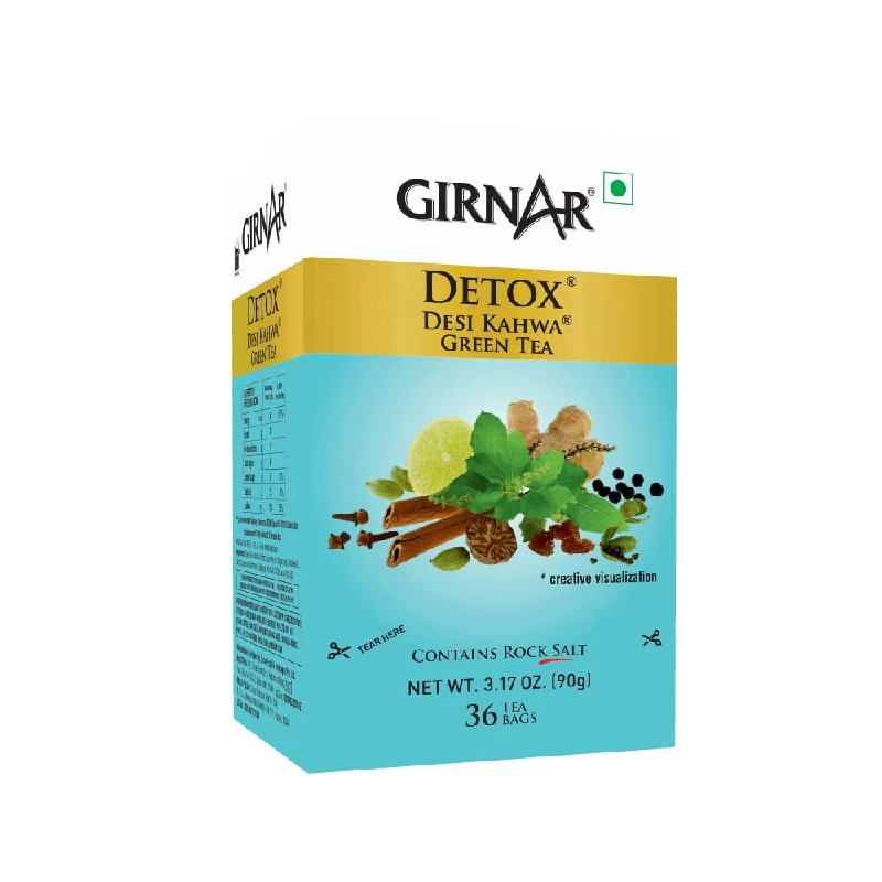 Girnar Detox Green Tea Desi Kahwa Girnar Detox Green Tea Desi Kahwa-Pack Size-36 Tea Bags
