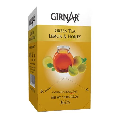 Girnar Green Tea Bag - Lemon & Honey