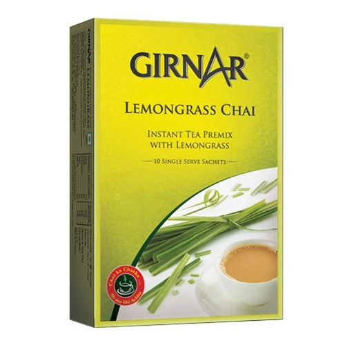 Girnar Instant Tea - Premix With Lemongrass Girnar Instant Tea - Premix With Lemongrass--140 g (10 Bags x 14 g each)