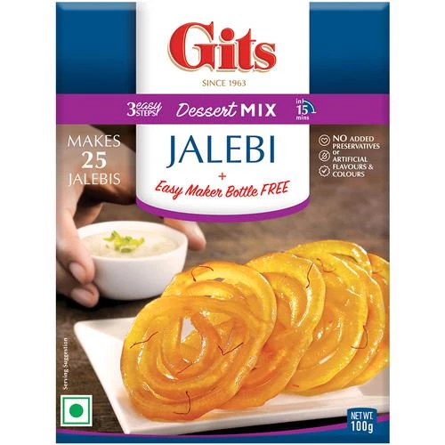 Gits Dessert Mix - Jalebi With Maker Gits Dessert Mix - Jalebi With Maker--100 g Carton