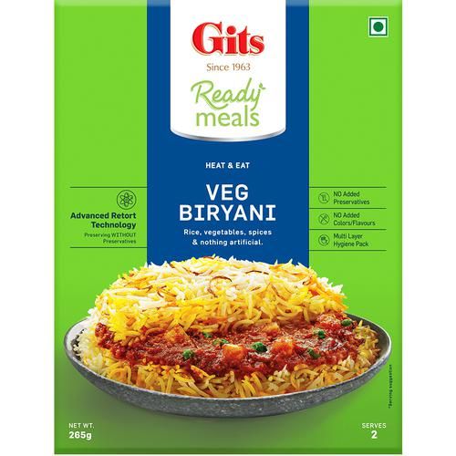 Gits Ready To Eat - Veg Biryani Gits Ready To Eat - Veg Biryani--265 g Carton