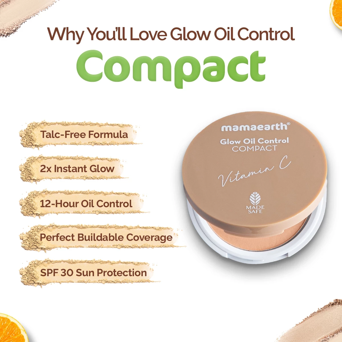 Glow Oil Control Compact With SPF 30 - Creme Glow - Image 3