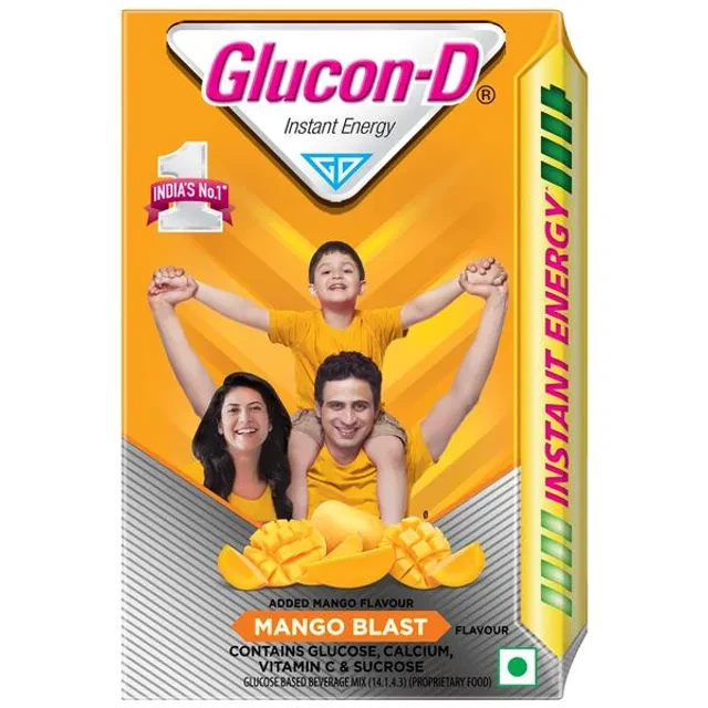 Glucon D Instant Energy Health Drink - Mango Blast, 450 g Refill Glucon D Instant Energy Health Drink - Mango Blast, 450 g Refill-Pack Size-450 g Refill
