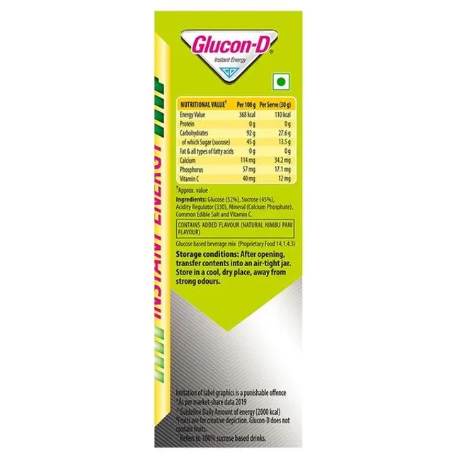Glucon D Instant Energy Health Drink - Nimbu Pani - Image 33