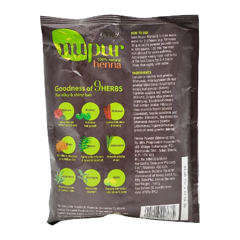 Godrej Nupur 100% Pure Henna Powder for Hair Colour (Mehandi) - Image 2