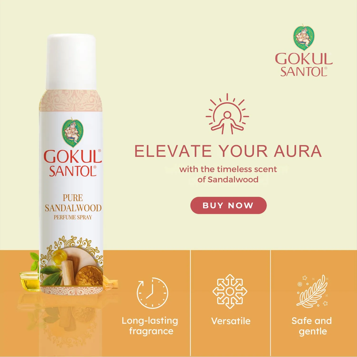 Gokul Santol Pure Sandalwood Perfume Spray - Image 3