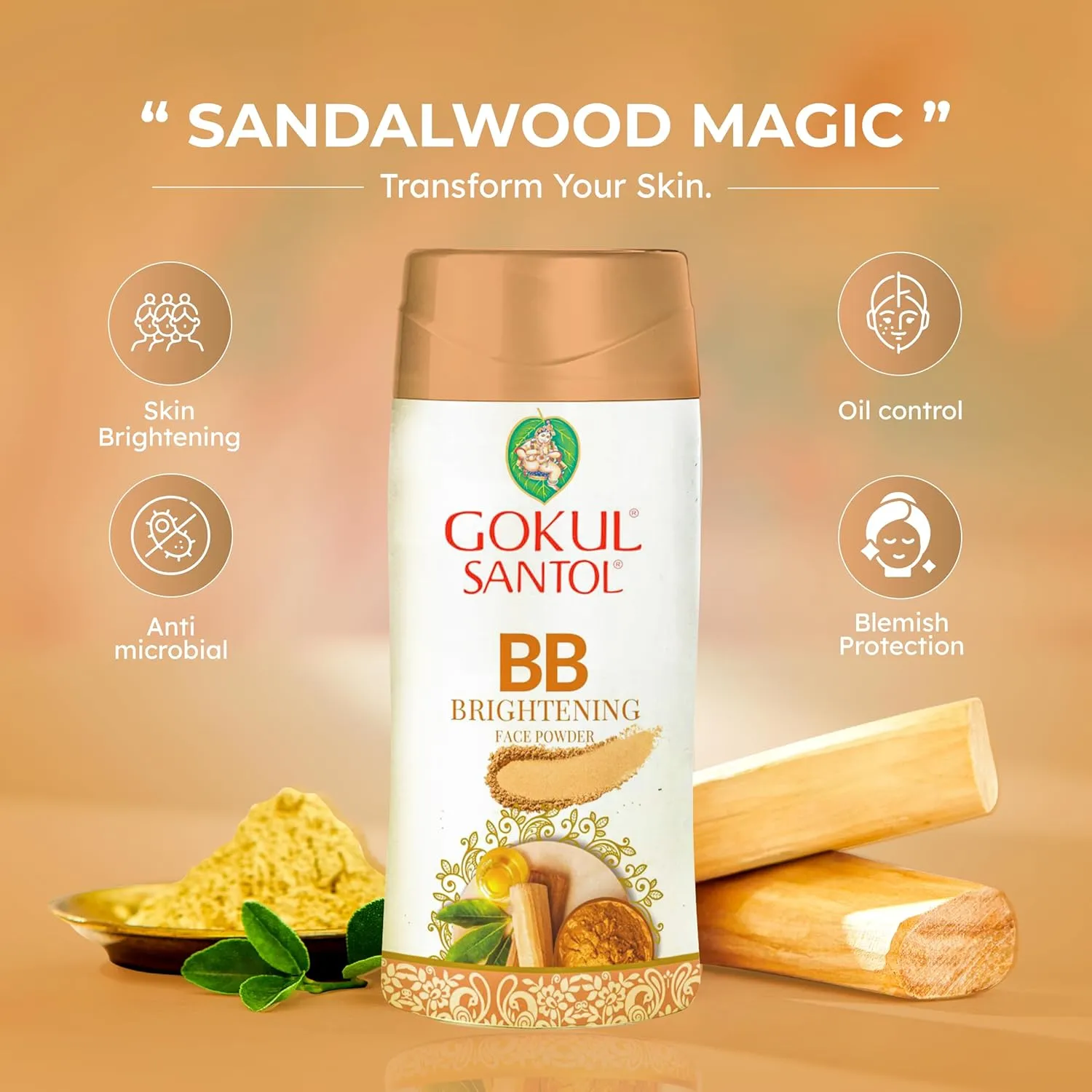 Gokul Santol Sandalwood BB Powder - Image 3