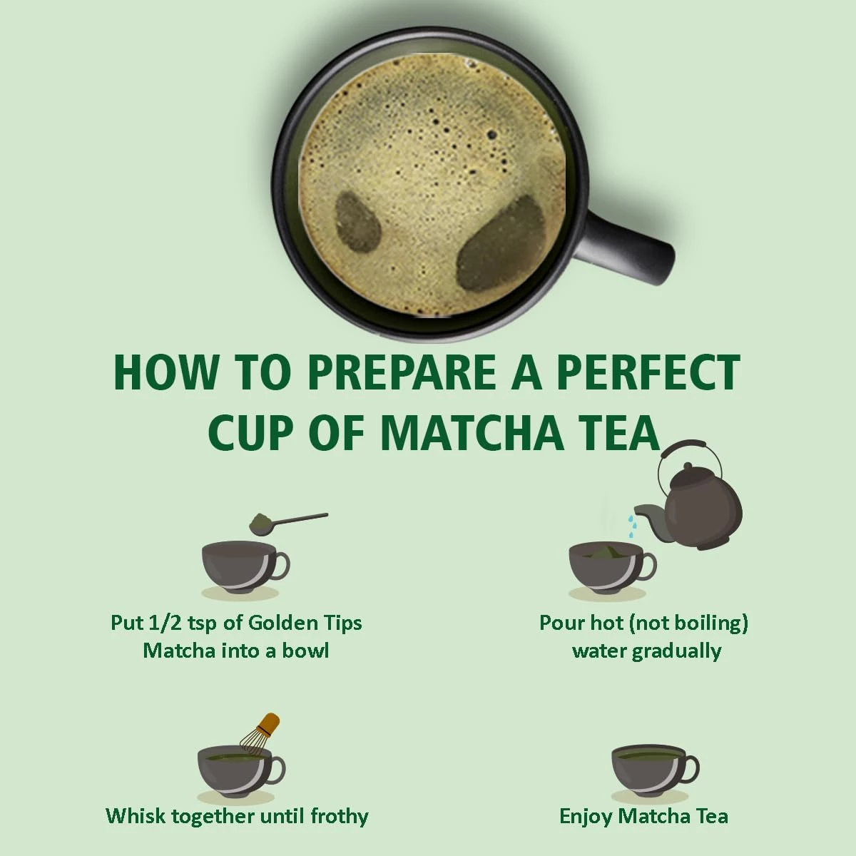 Golden Tips Japanese Mint Matcha Green Tea Powder - Image 2